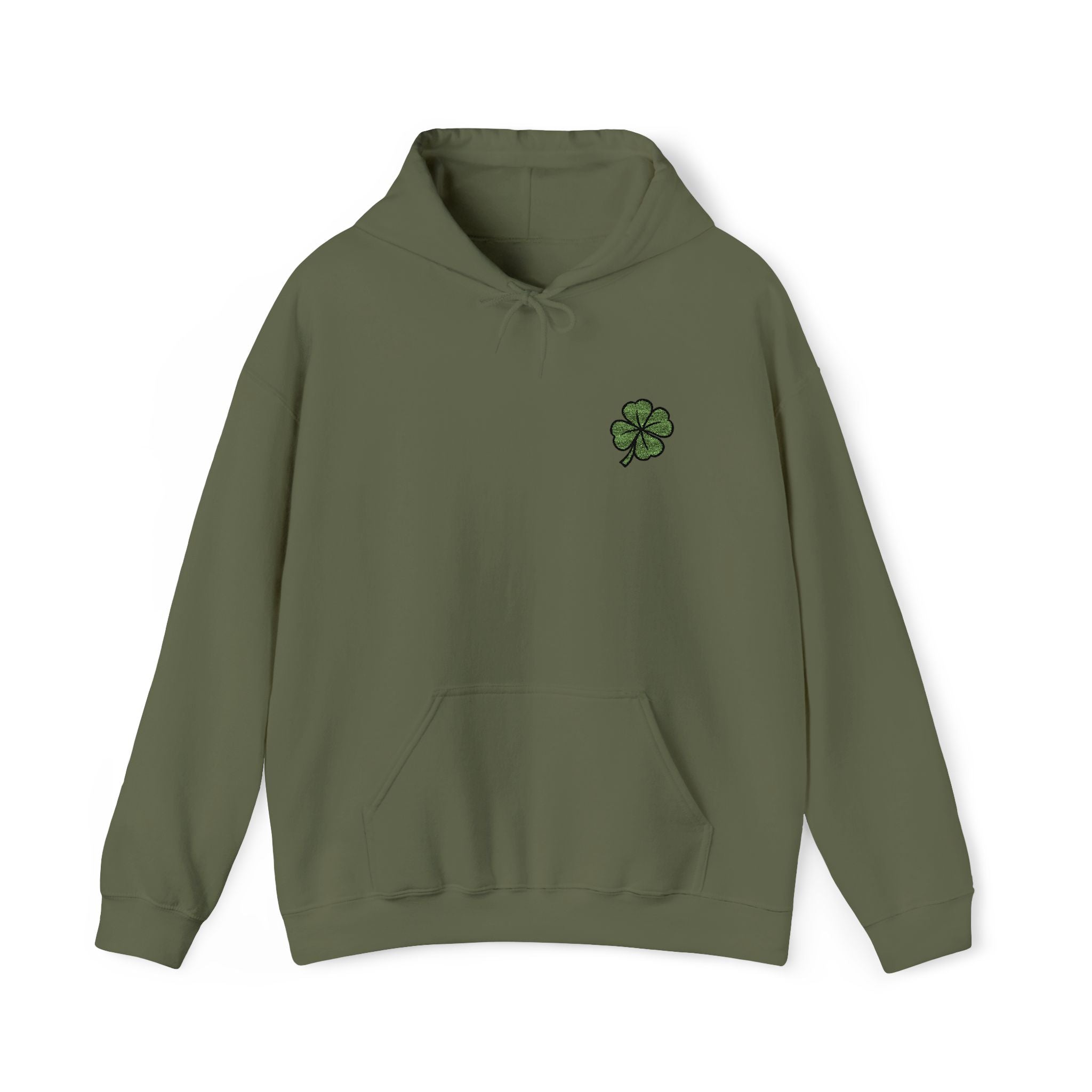 Unisex St. Patrick's Embroidered Lucky Clover Patch Hoodie — Cloversense