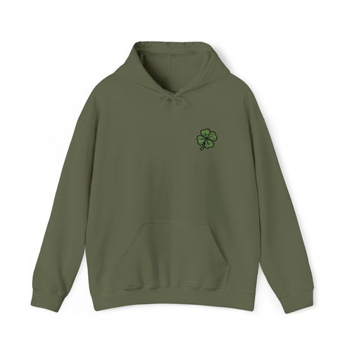 Unisex St. Patrick's Embroidered Lucky Clover Patch Hoodie — Cloversense