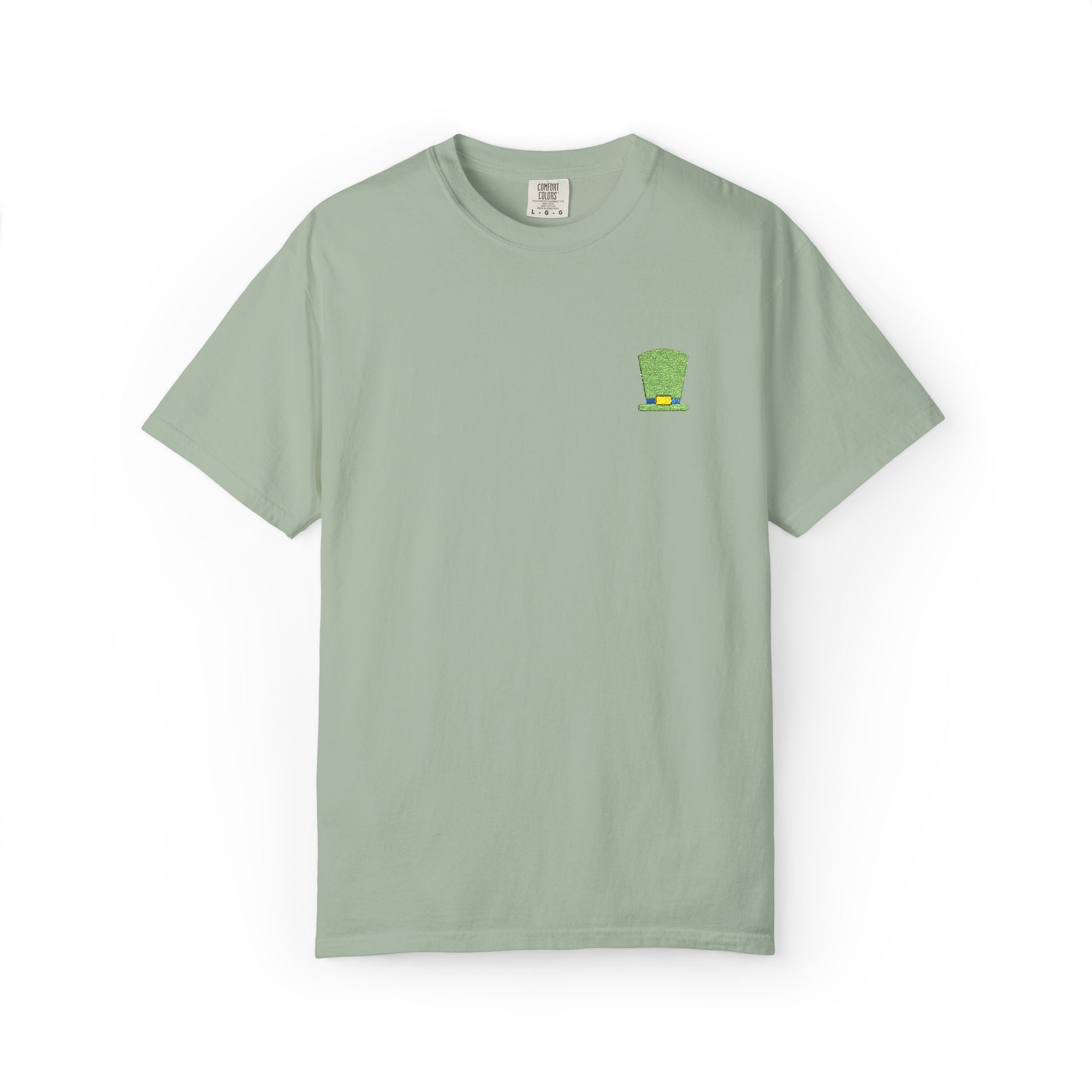 St. Patrick's Embroidered Leprechaun Hat T-Shirt — Cloversense St. Patrick's Tee