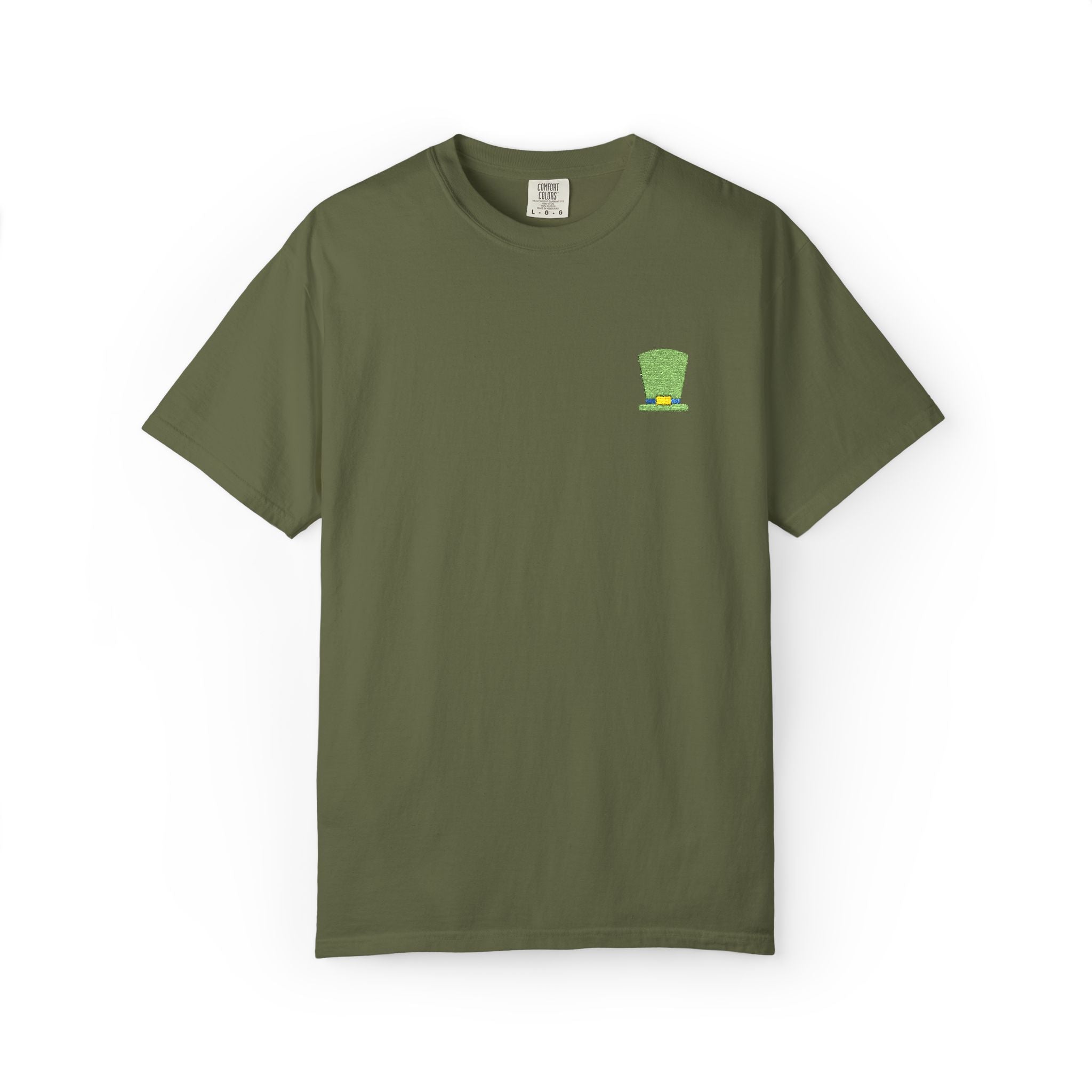 St. Patrick's Embroidered Leprechaun Hat T-Shirt — Cloversense St. Patrick's Tee