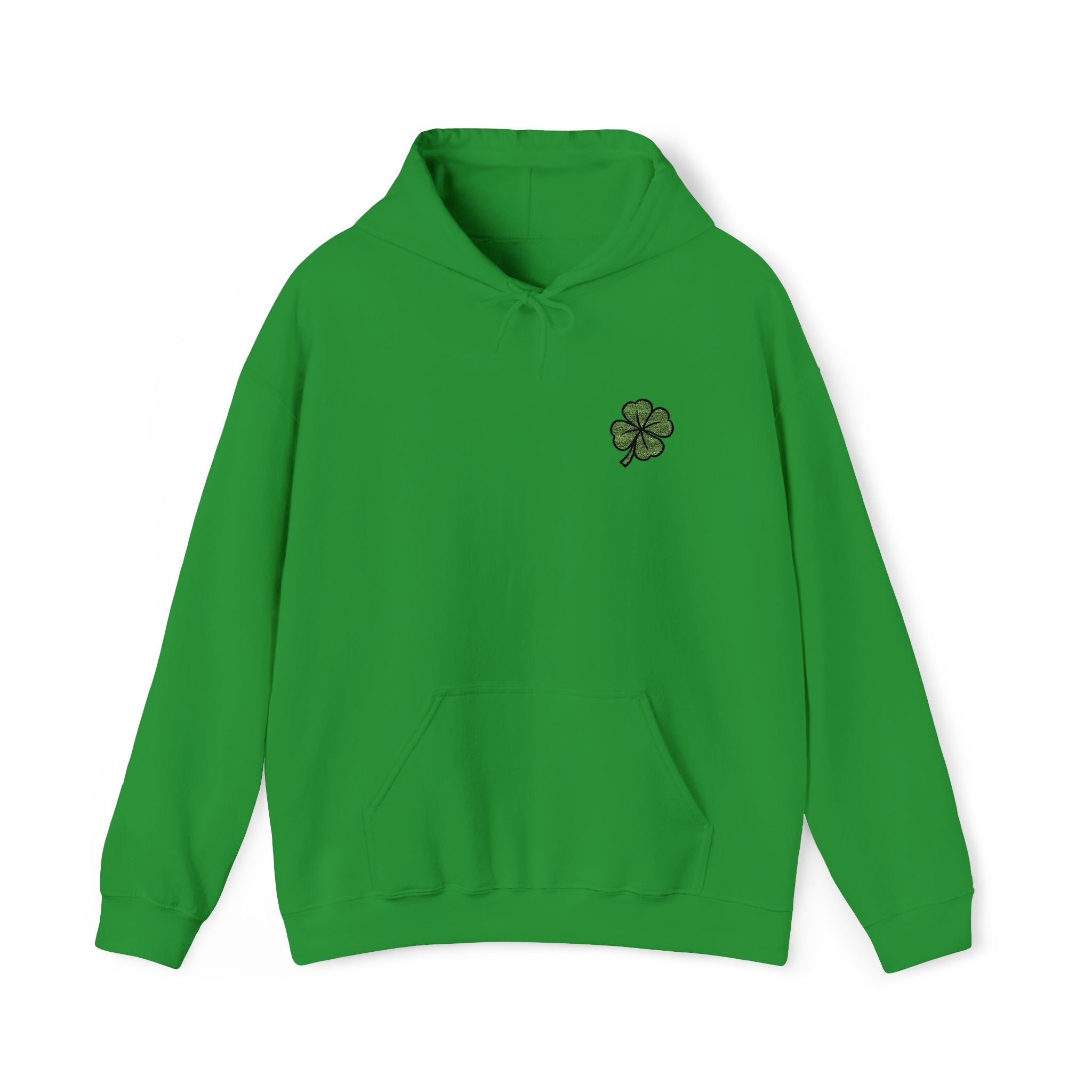 Unisex St. Patrick's Embroidered Lucky Clover Patch Hoodie — Cloversense