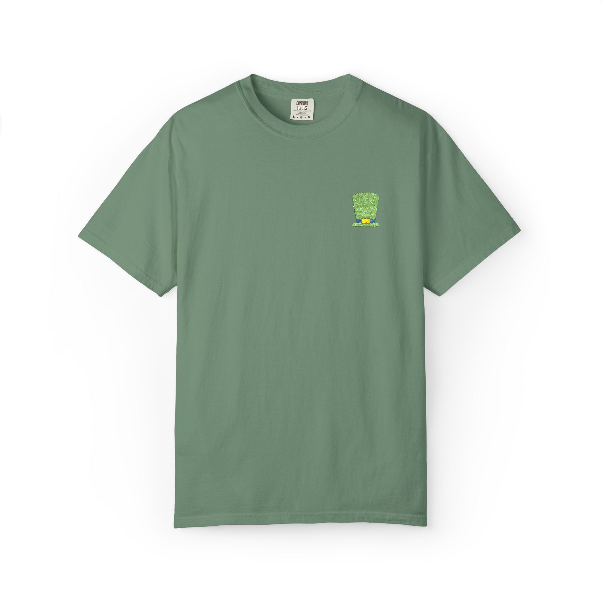 St. Patrick's Embroidered Leprechaun Hat T-Shirt — Cloversense St. Patrick's Tee