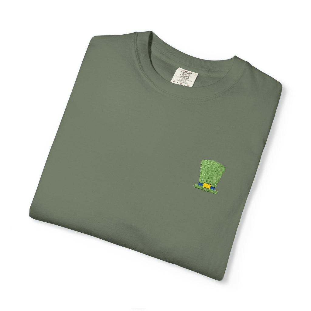 St. Patrick's Embroidered Leprechaun Hat T-Shirt — Cloversense St. Patrick's Tee
