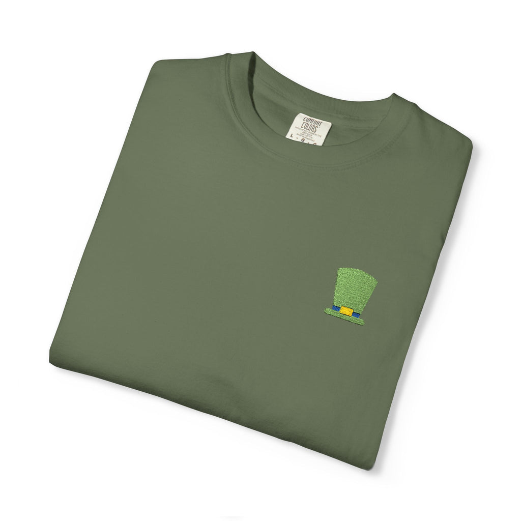 St. Patrick's Embroidered Leprechaun Hat T-Shirt — Cloversense St. Patrick's Tee