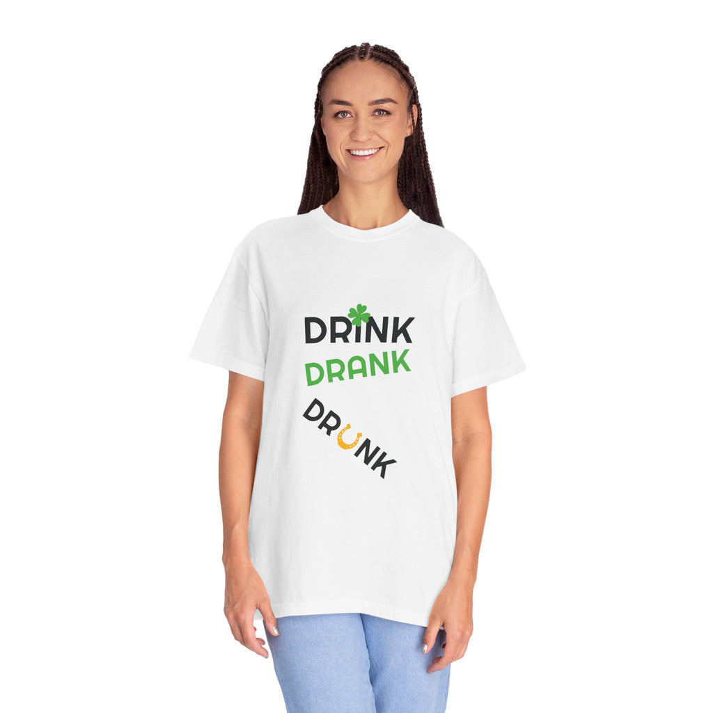 Drink Drank Drunk St. Patrick's Day T-Shirt — Cloversense St. Patrick's Tee