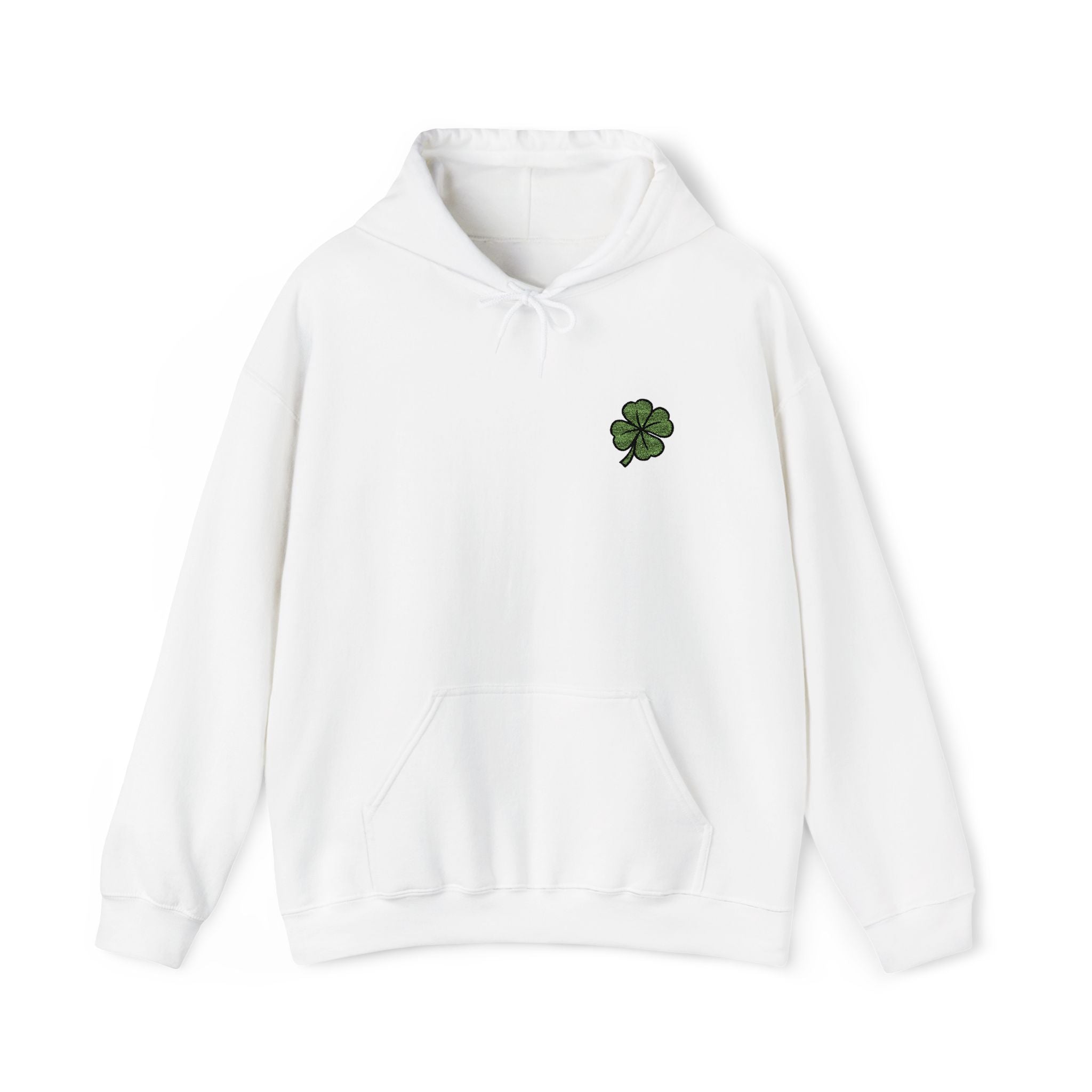 Unisex St. Patrick's Embroidered Lucky Clover Patch Hoodie — Cloversense