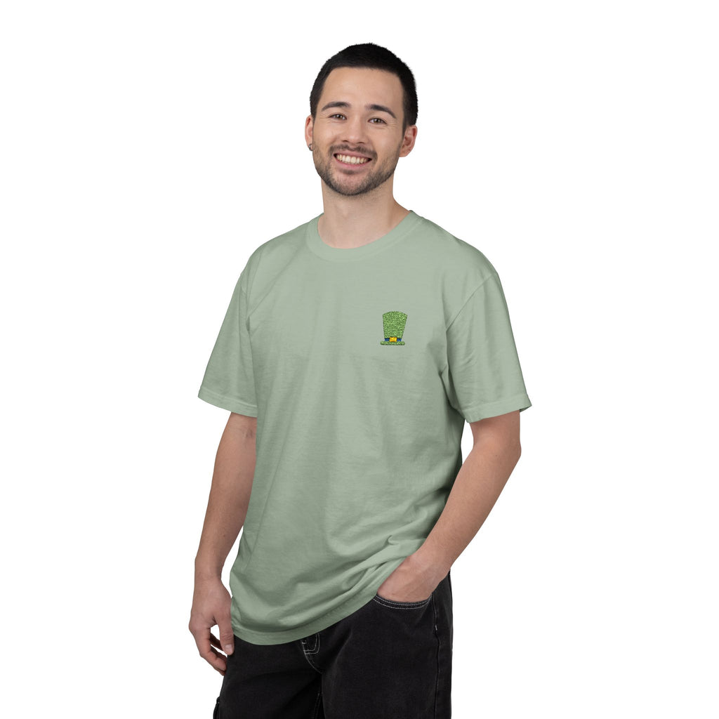 St. Patrick's Embroidered Leprechaun Hat T-Shirt — Cloversense St. Patrick's Tee