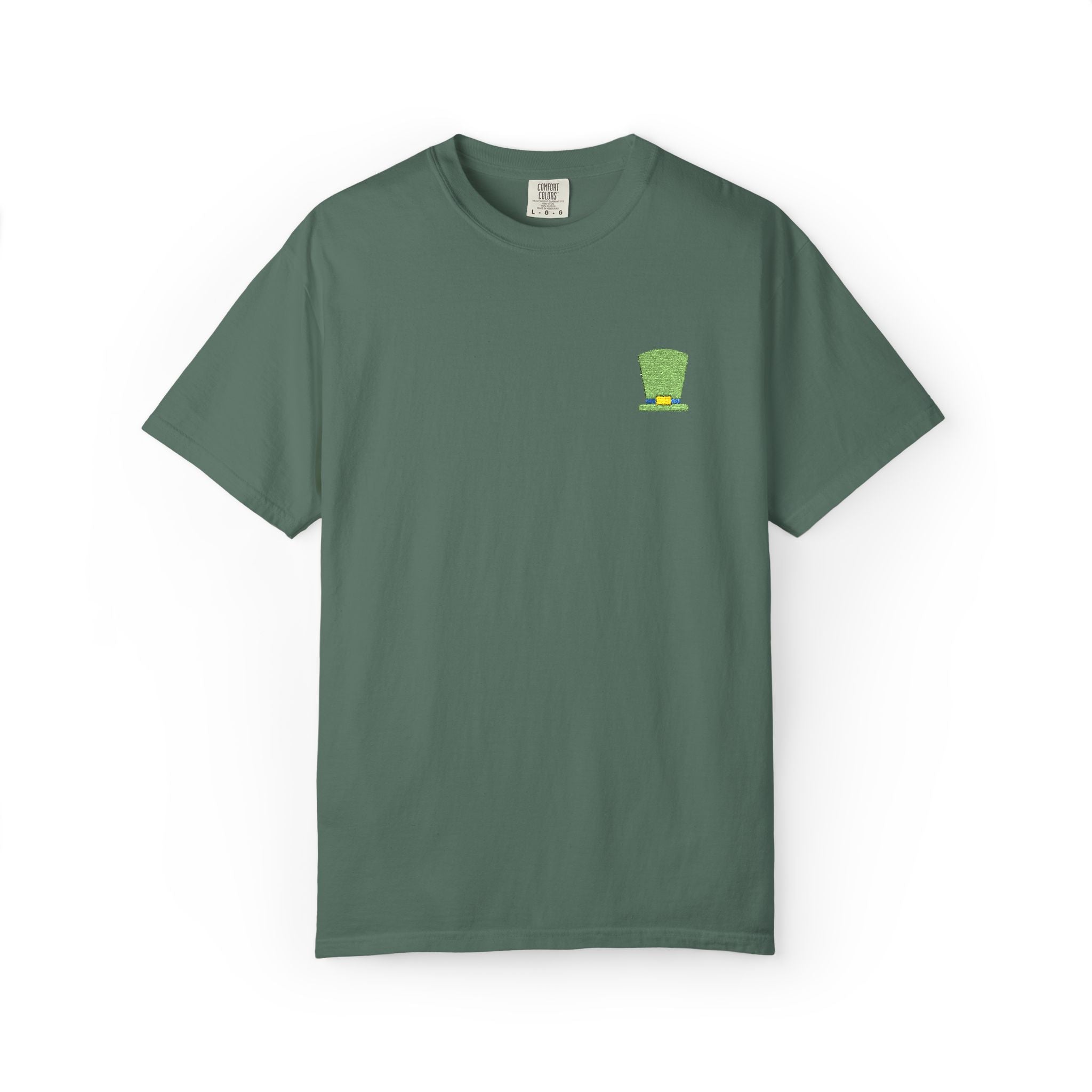 St. Patrick's Embroidered Leprechaun Hat T-Shirt — Cloversense St. Patrick's Tee