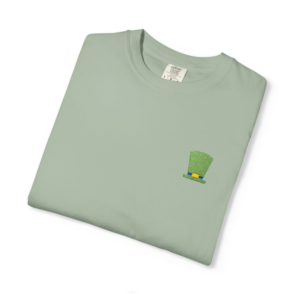 St. Patrick's Embroidered Leprechaun Hat T-Shirt — Cloversense St. Patrick's Tee