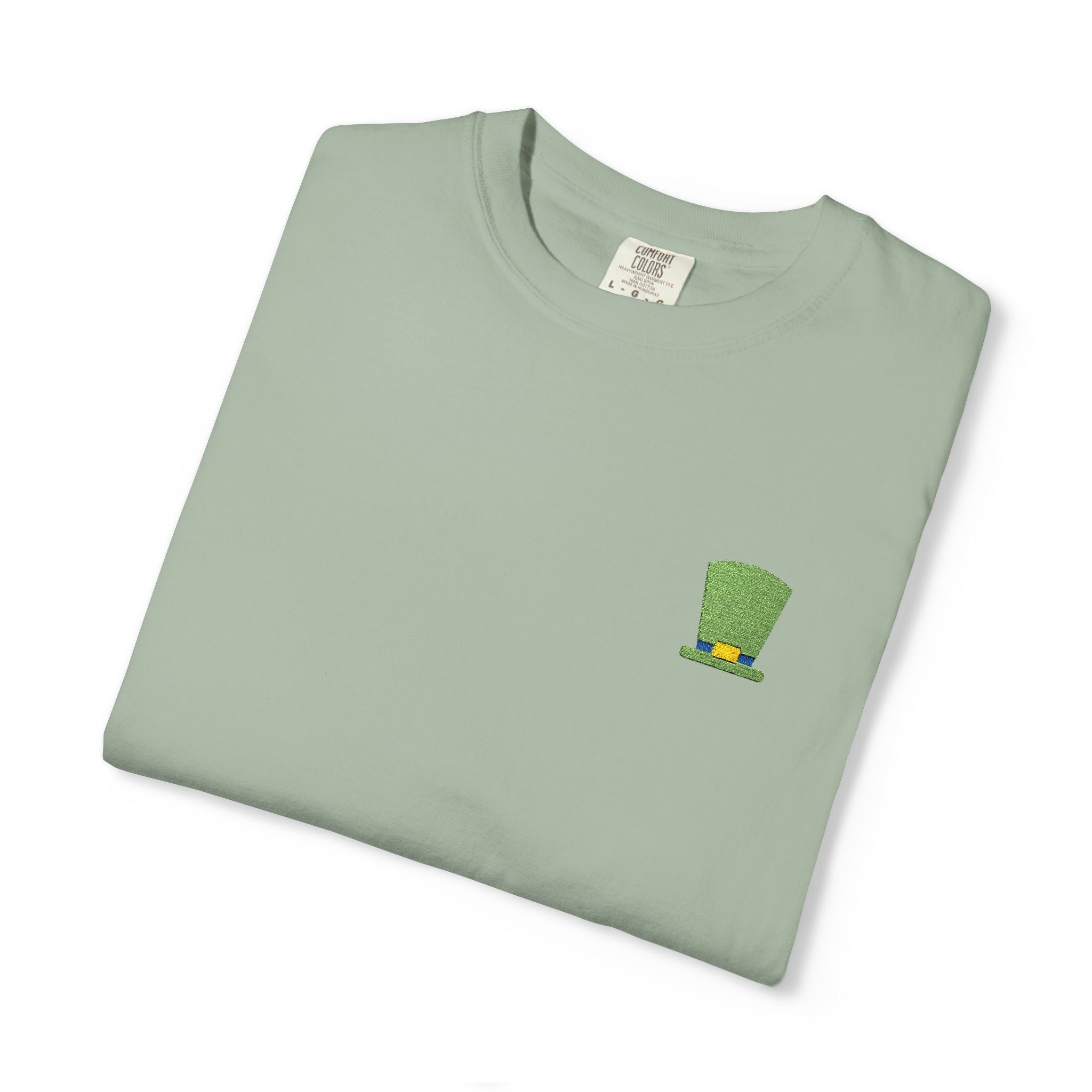 St. Patrick's Embroidered Leprechaun Hat T-Shirt — Cloversense St. Patrick's Tee
