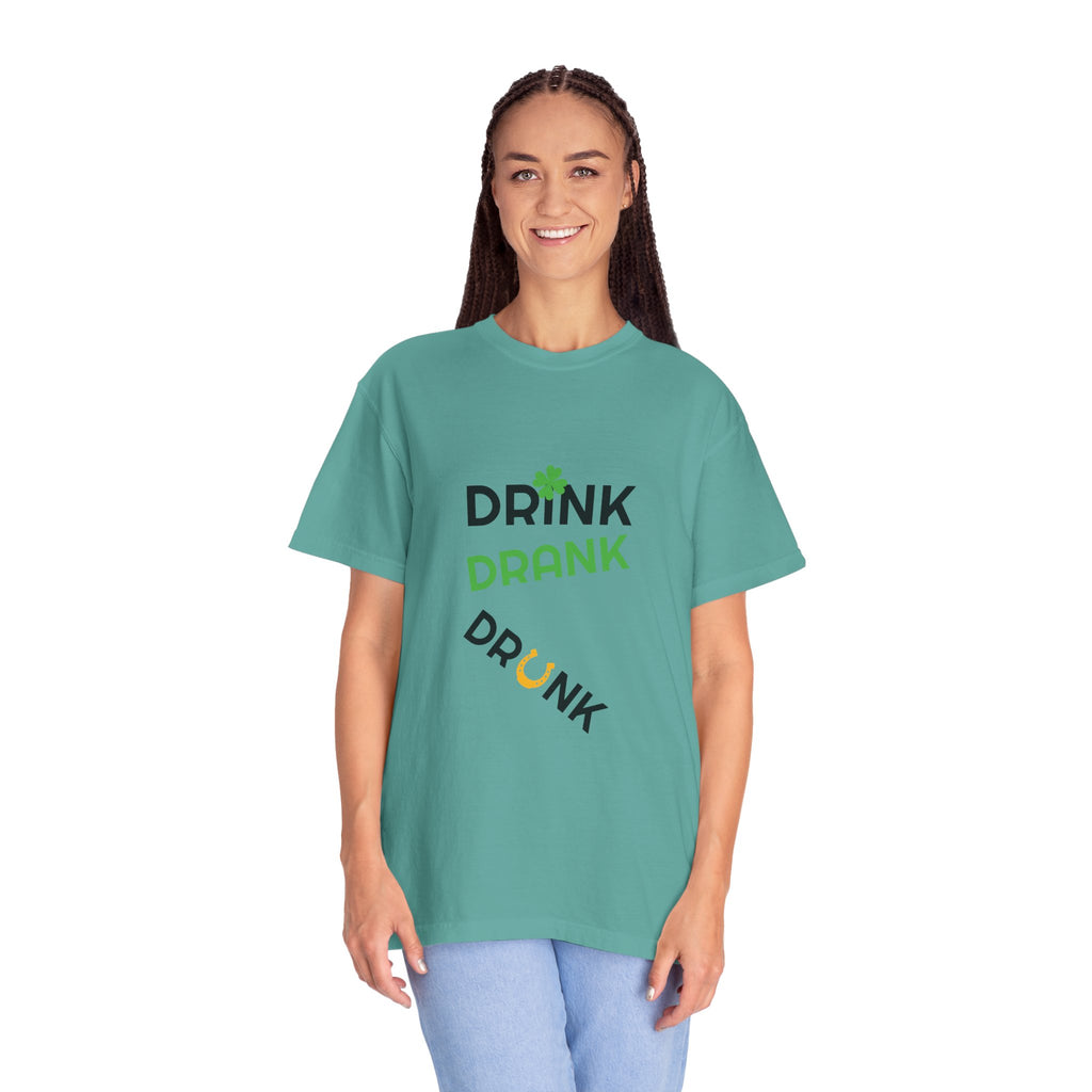 Drink Drank Drunk St. Patrick's Day T-Shirt — Cloversense St. Patrick's Tee
