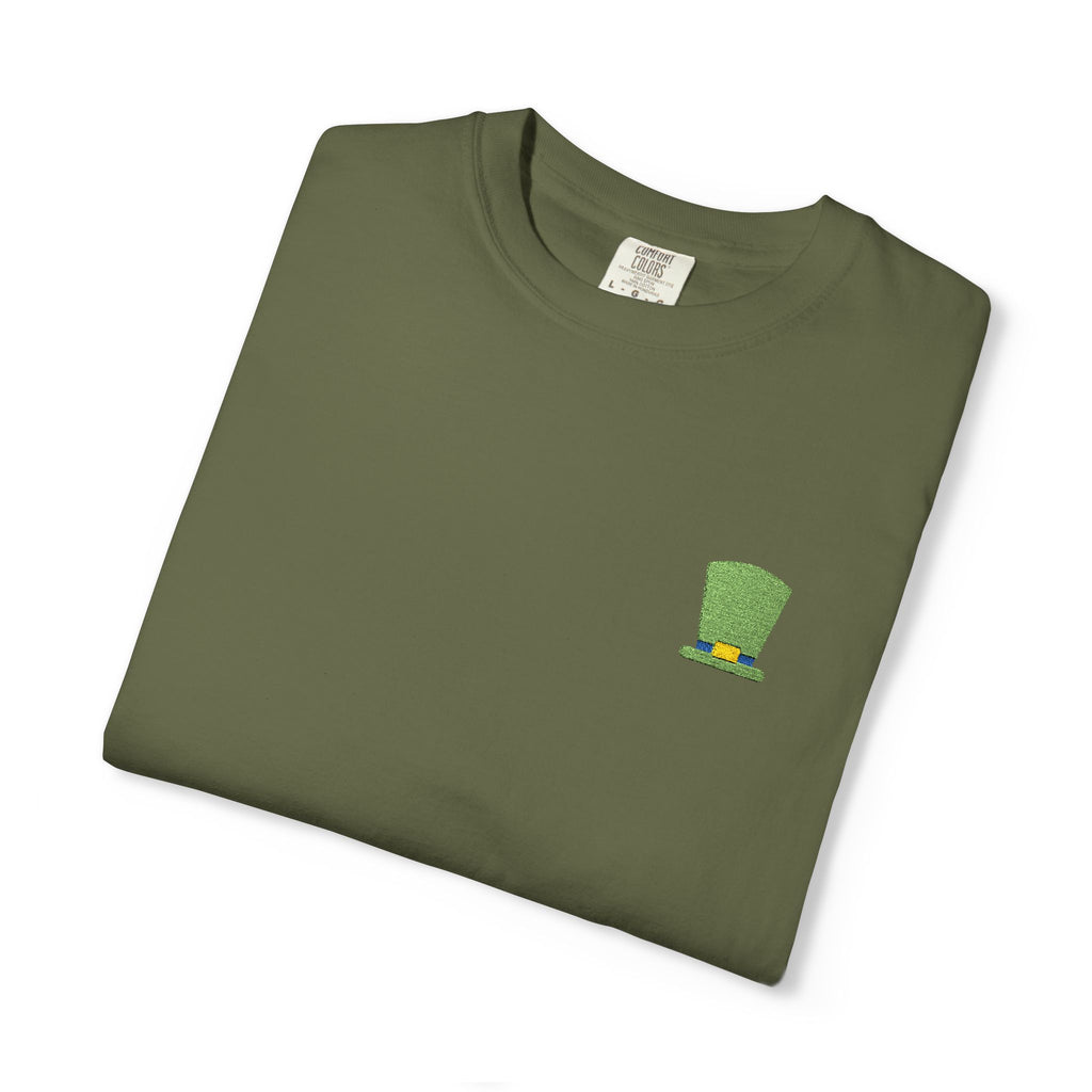 St. Patrick's Embroidered Leprechaun Hat T-Shirt — Cloversense St. Patrick's Tee