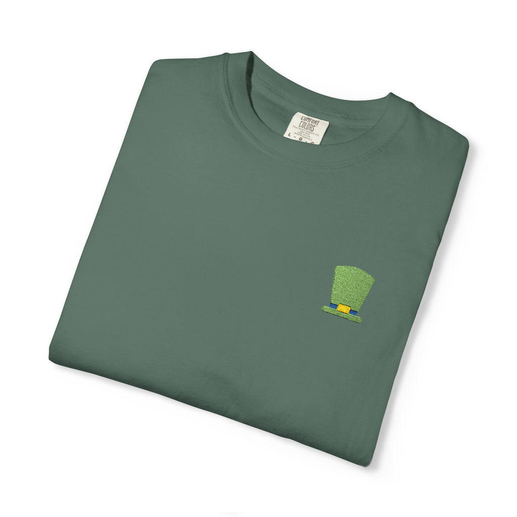 St. Patrick's Embroidered Leprechaun Hat T-Shirt — Cloversense St. Patrick's Tee
