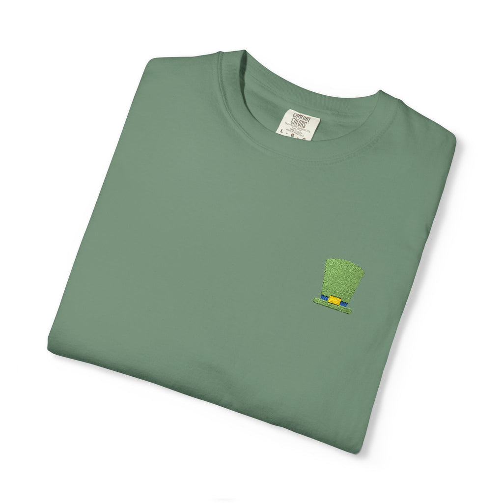 St. Patrick's Embroidered Leprechaun Hat T-Shirt — Cloversense St. Patrick's Tee
