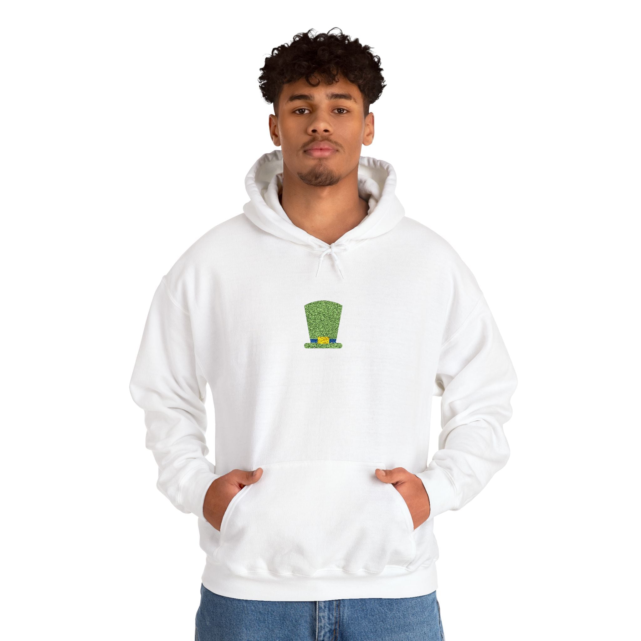 Unisex St. Patrick’s Center Embroidered Leprechaun Hat Hoodie — Cloversense