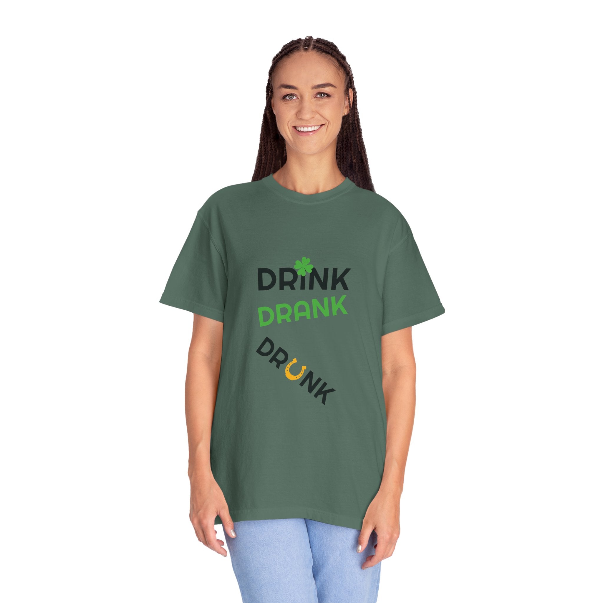 Drink Drank Drunk St. Patrick's Day T-Shirt — Cloversense St. Patrick's Tee